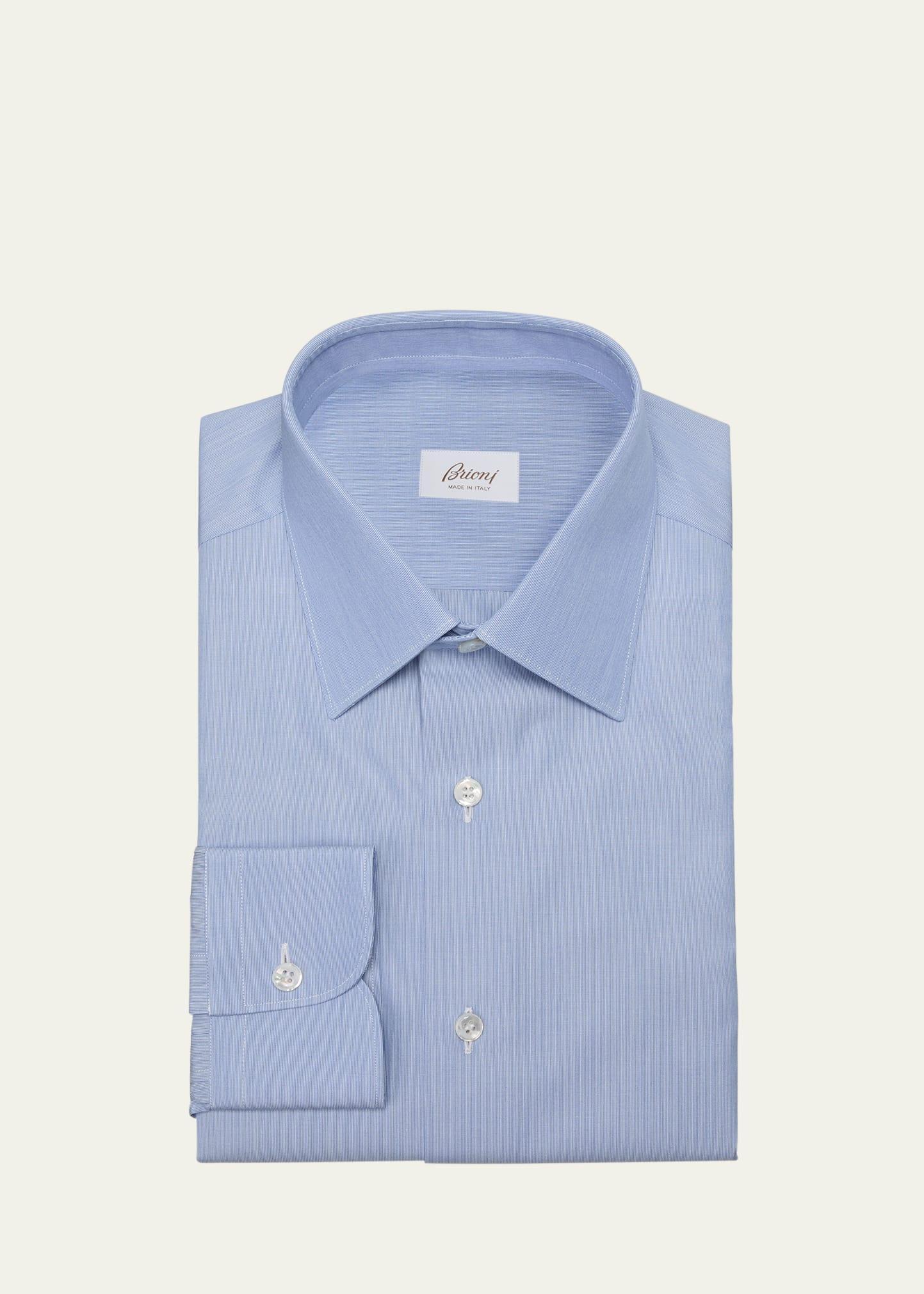 Mens Cotton Micro-Stripe Dress Shirt Product Image