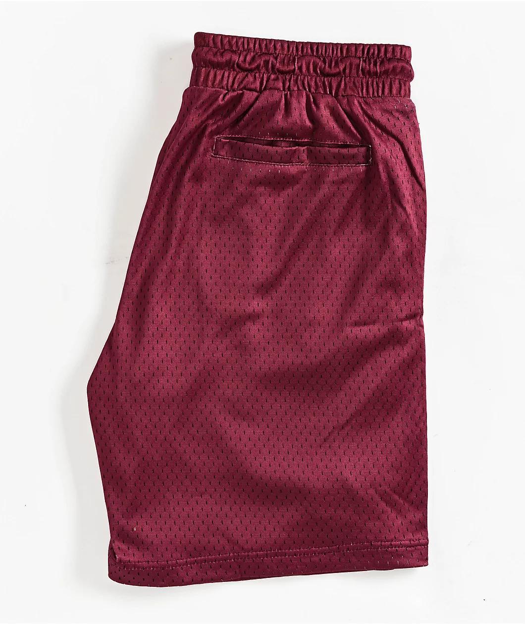 DGK Guadalupe Burgundy Mesh Shorts Product Image