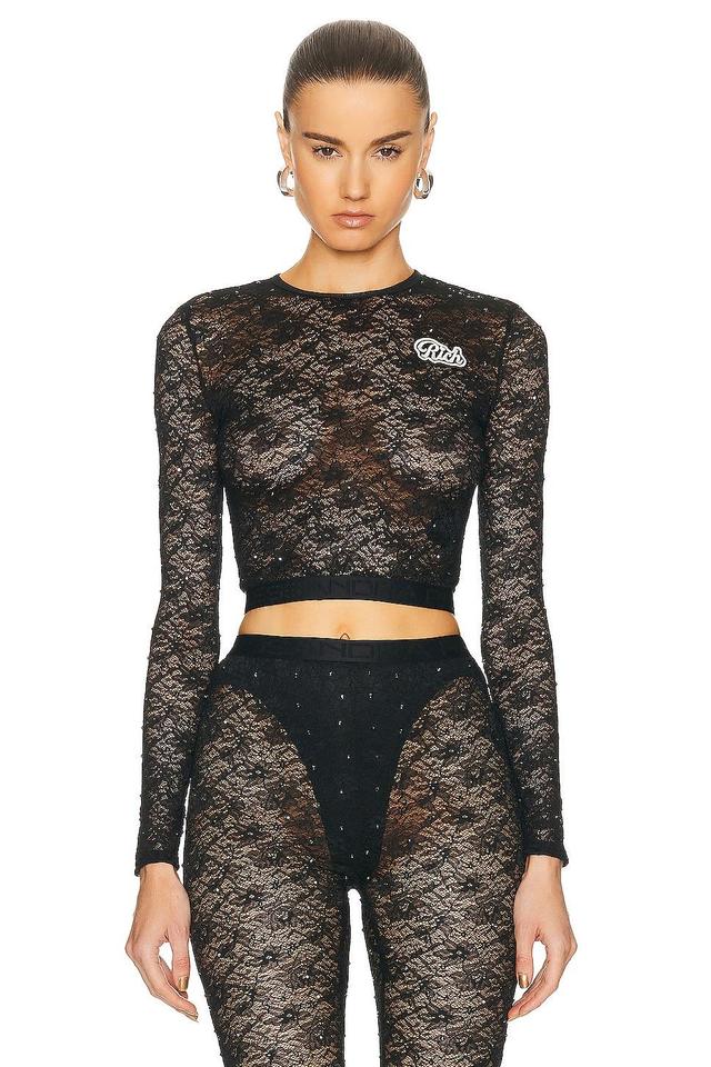 Alessandra Rich Stretch Lace Top Product Image