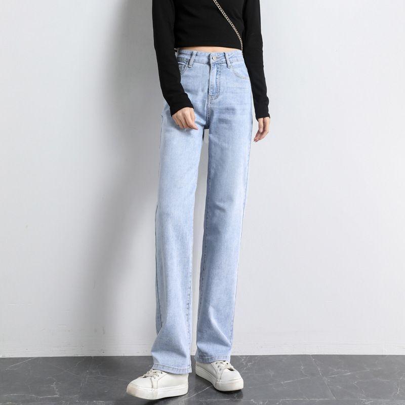 High-Waist Straight Leg Jeans Product Image