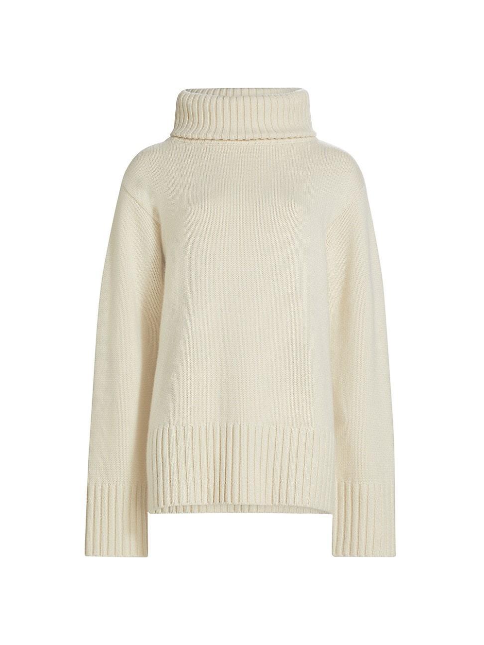 Womens Oversized Cashmere Turtleneck Product Image