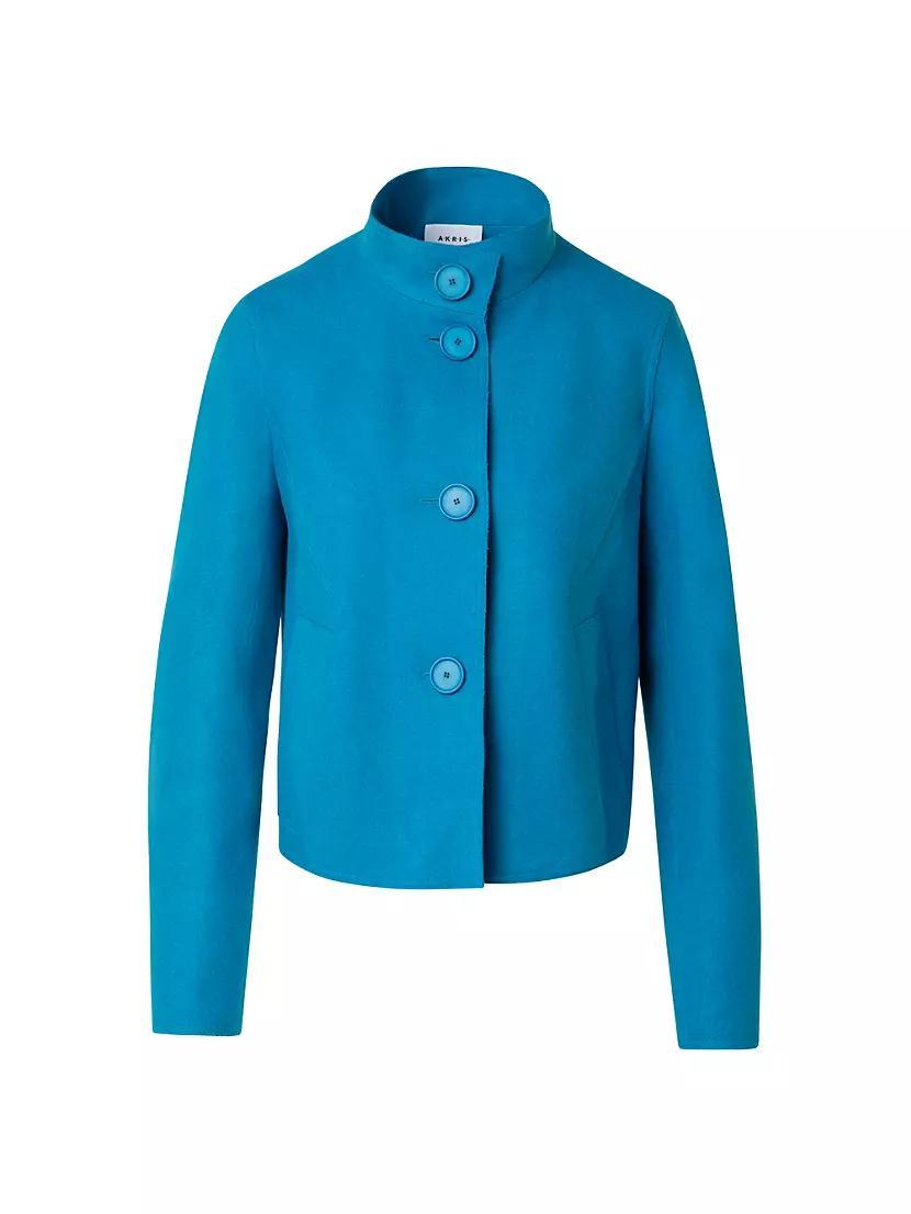 Wool-Blend Boxy Jacket Product Image