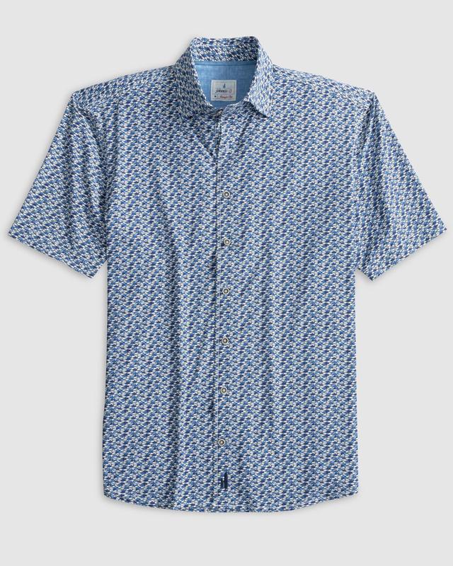 Big & Tall Hangin' Out Short Sleeve Button Up Shirt - Bento Male Product Image