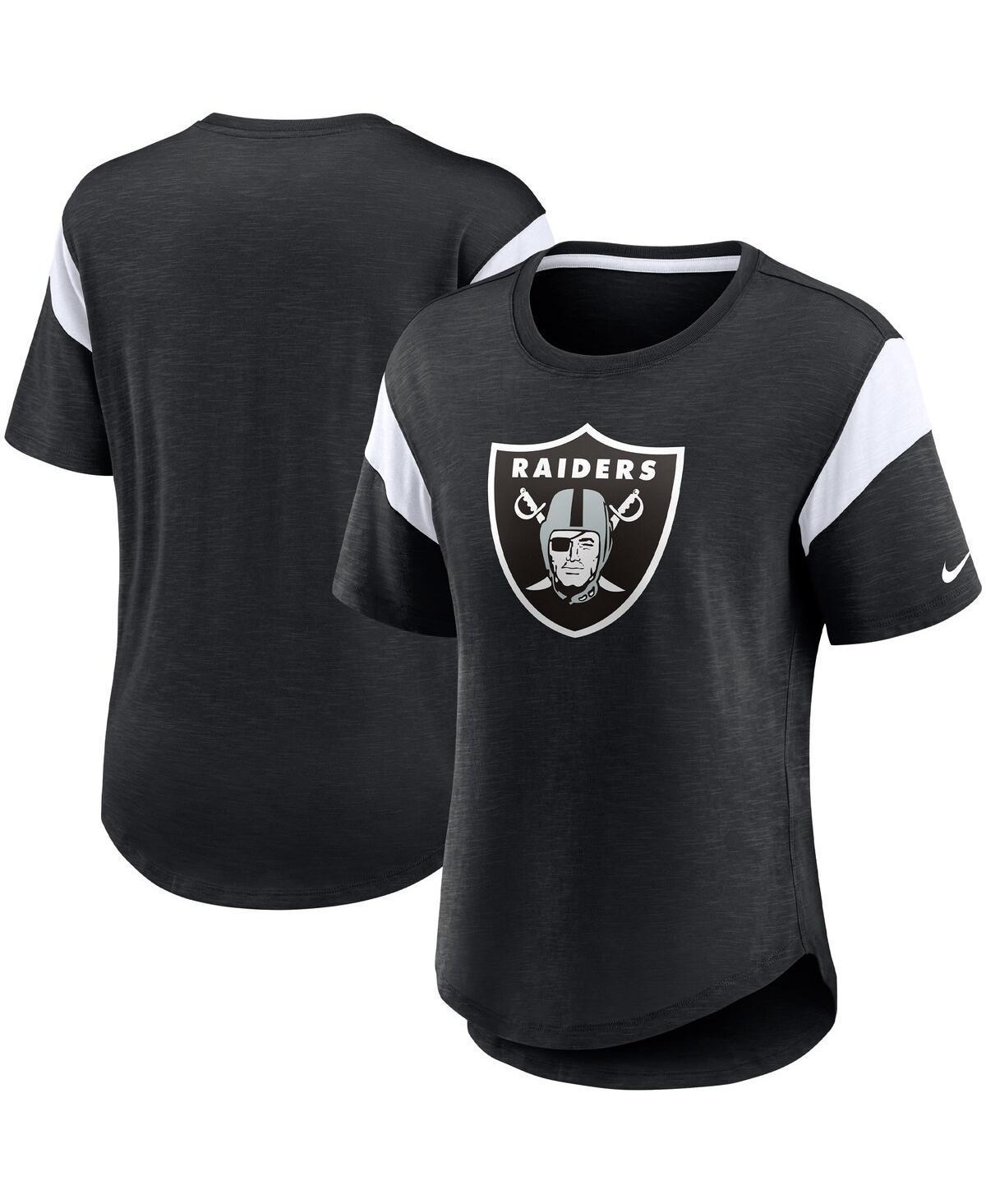 Womens Nike Heather Black Las Vegas Raiders Primary Logo Fashion Top Product Image