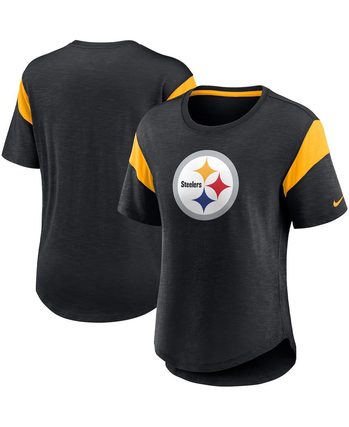 Womens Nike Heather Black Pittsburgh Steelers Primary Logo Fashion Top product image