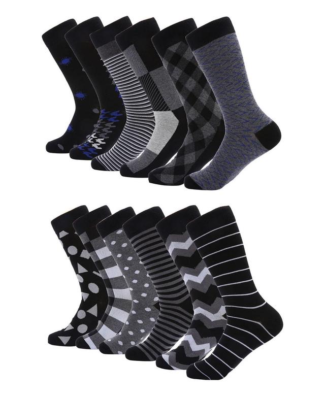 Mio Marino Mens Modern Collection Dress Socks Pack of 12 Product Image