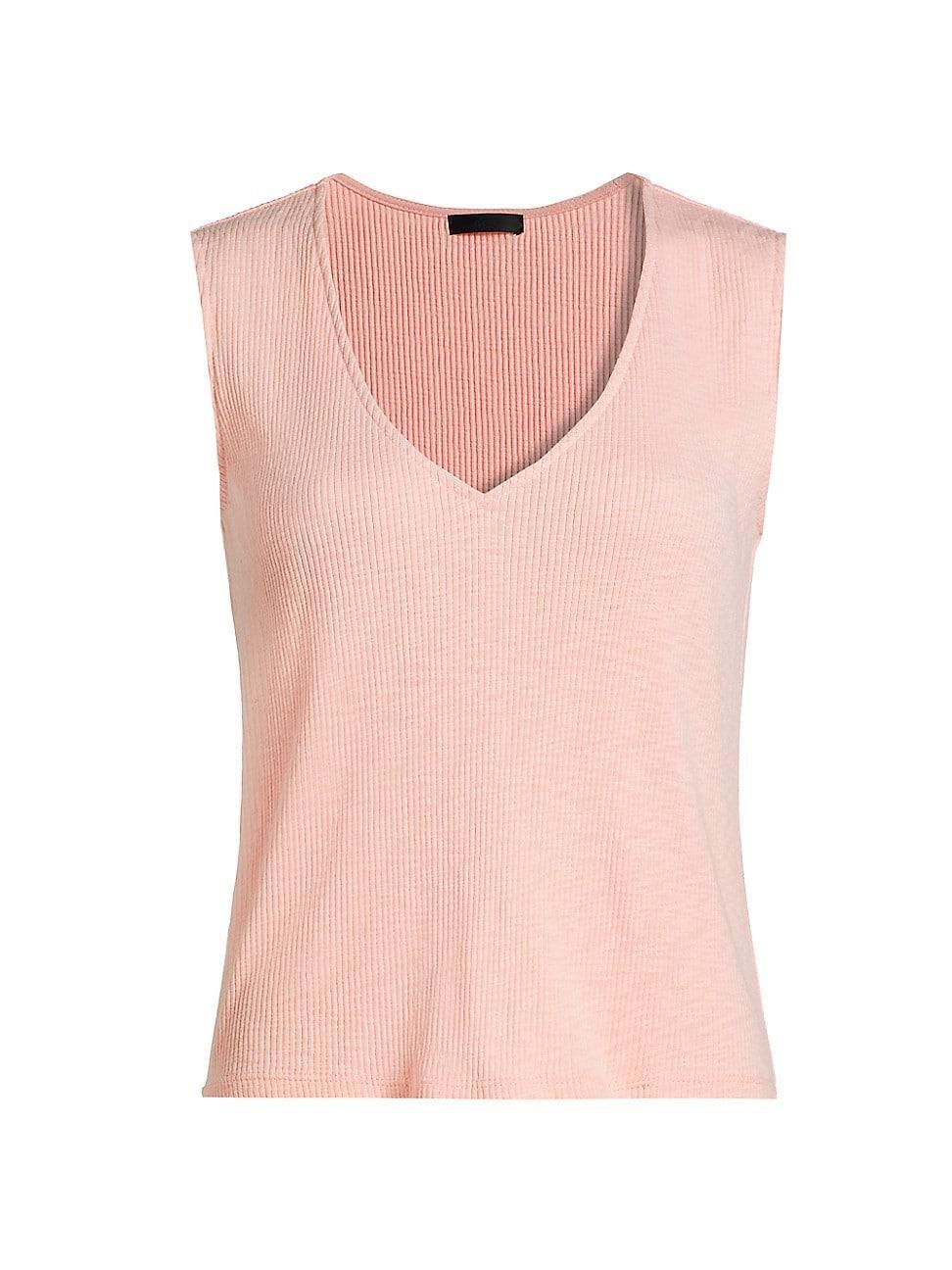 Womens Rib-Knit Cotton Muscle Tank Product Image