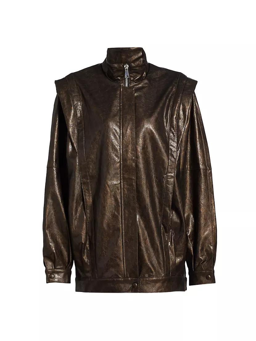 Vonna Faux Leather Jacket Product Image