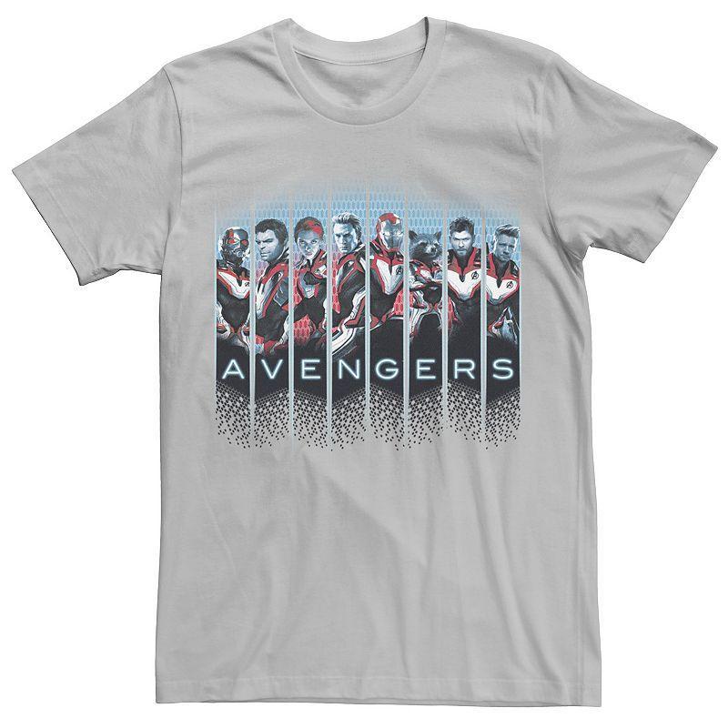 Mens Marvel Avengers Endgame Character Panels Tee Silver Product Image