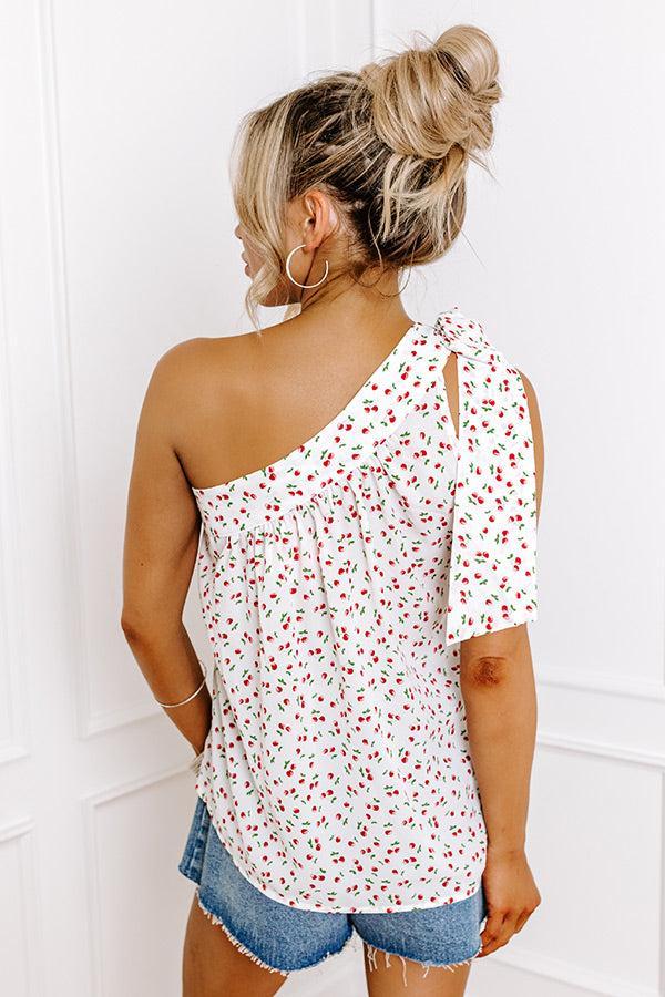 Elevated Interest Shift Top In Cherry Print Product Image