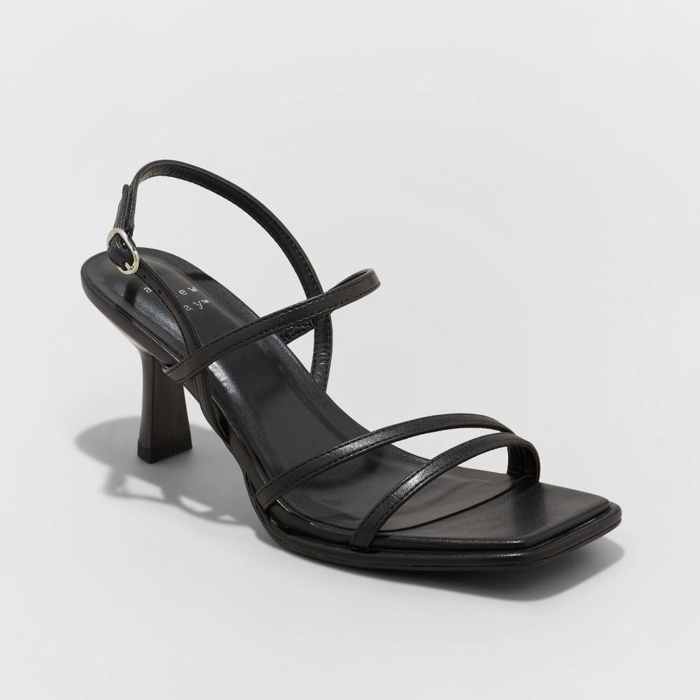 Womens Dottie Strappy Heels - A New Day Black 7.5 Product Image