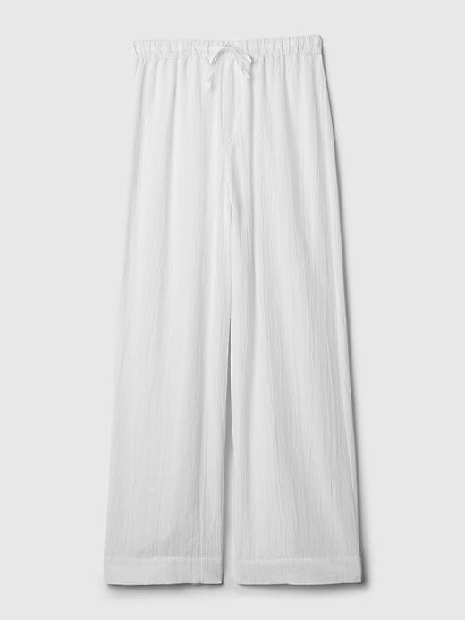 Crinkle Gauze Wide-Leg PJ Pants Product Image