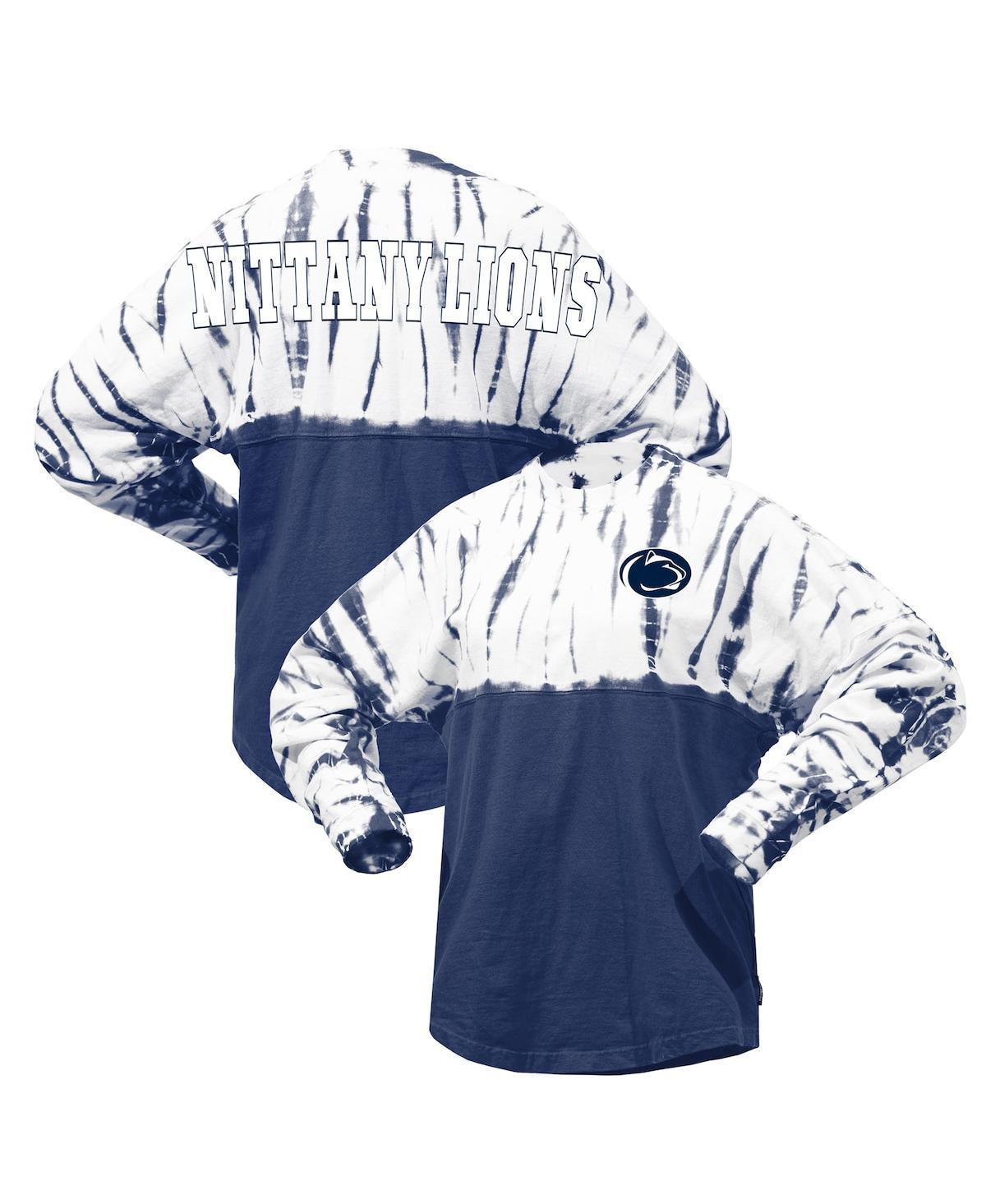 Womens Navy Penn State Nittany Lions Tie-Dye Long Sleeve Jersey T-shirt Product Image