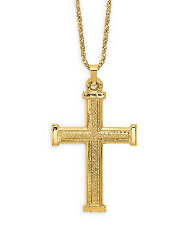 Bloomingdales Mens Latin Cross Pendant Necklace in 14K Yellow Gold, 20 - 100% Exclusive Product Image