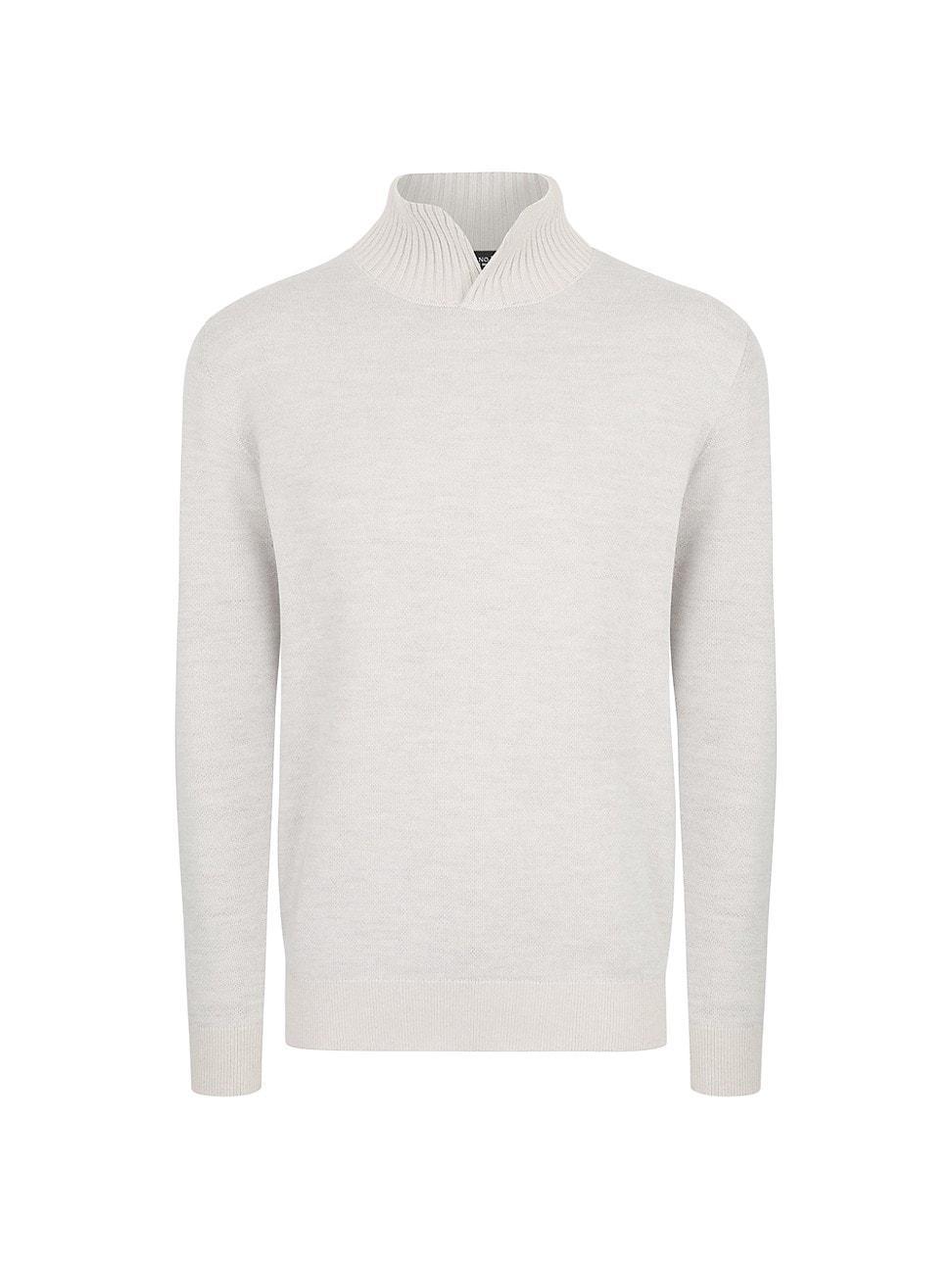 Mens Open Collar Mockneck Sweater Product Image