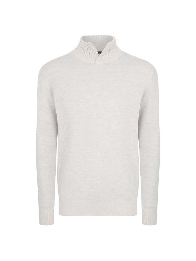 Mens Open Collar Mockneck Sweater Product Image