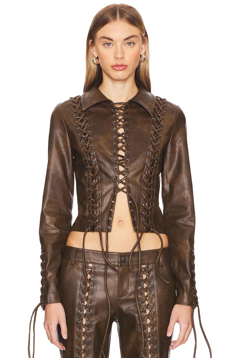 Amantilla Faux Leather Jacket LOBA Product Image