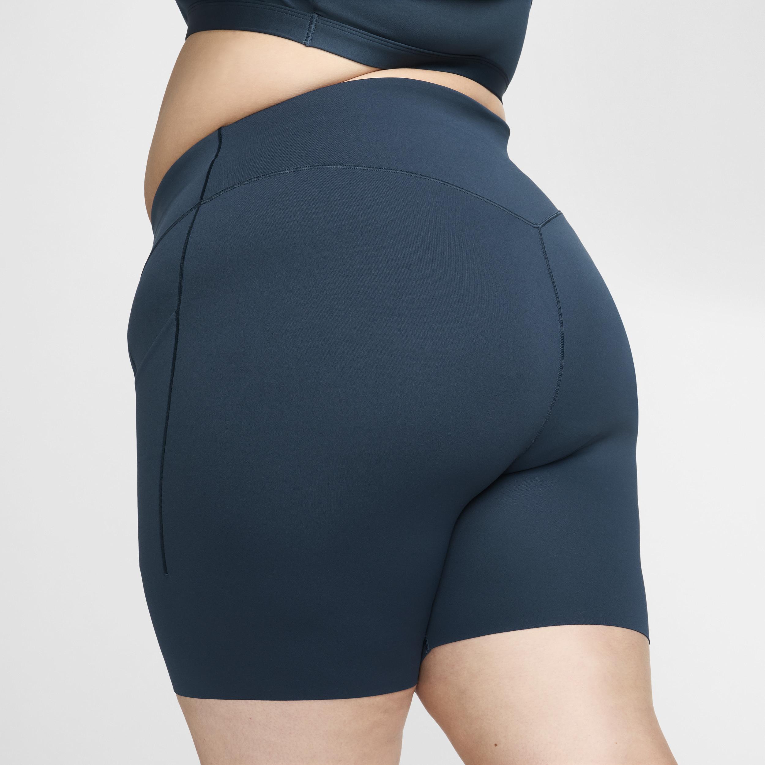 Nike Women's Universa Medium-Support High-Waisted 8" Biker Shorts with Pockets (Plus Size) Product Image