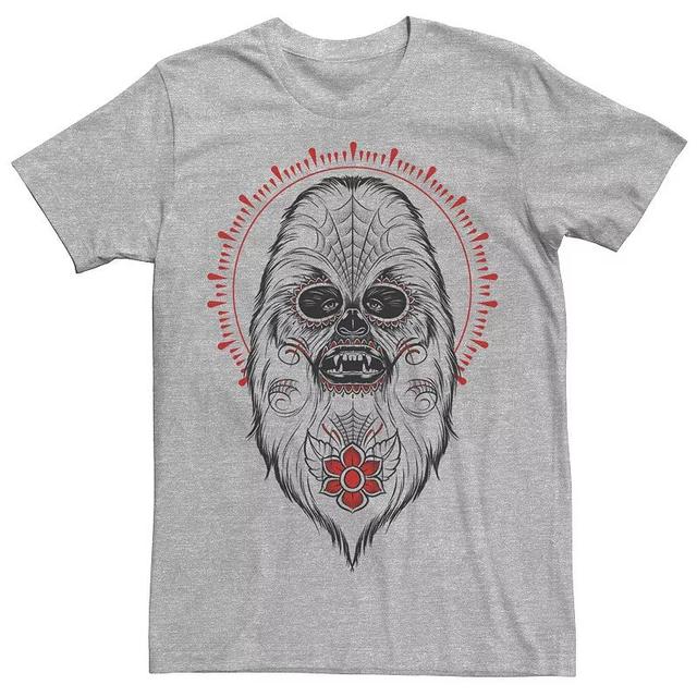 Mens Star Wars Day of the Dead Chewbacca Tee Athletic Grey Product Image