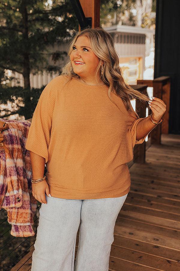 Weekend Living Shift Top In Pumpkin Curves Product Image