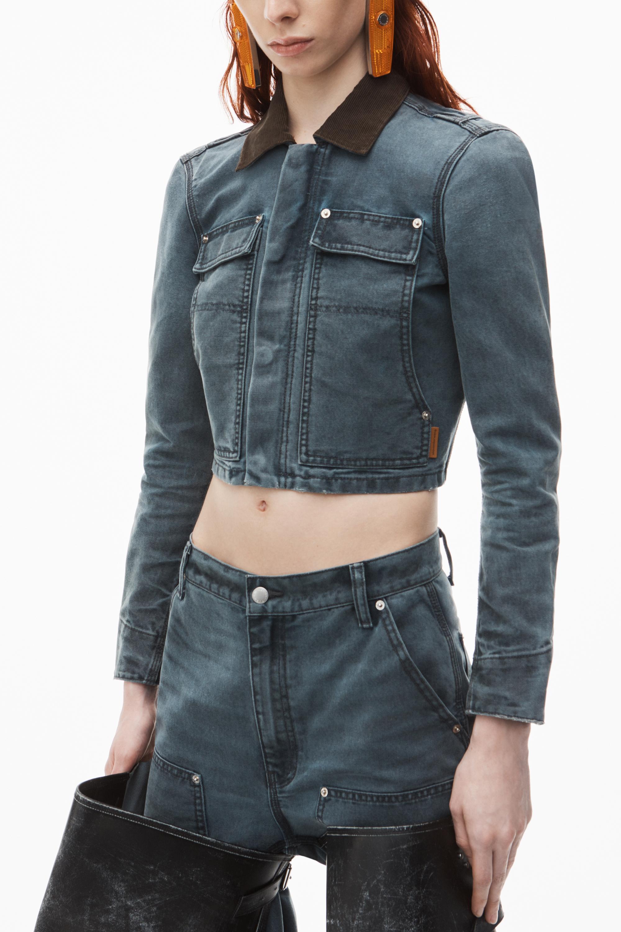 Shrunken Workwear Jacket In Denim Product Image