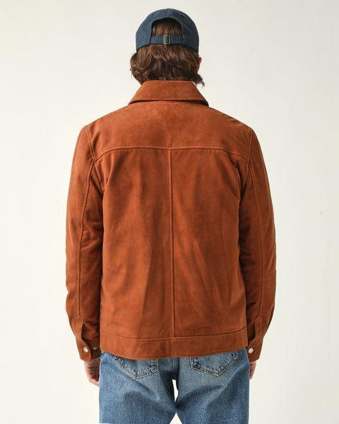 Suede Zip Jacket - Tobacco Product Image