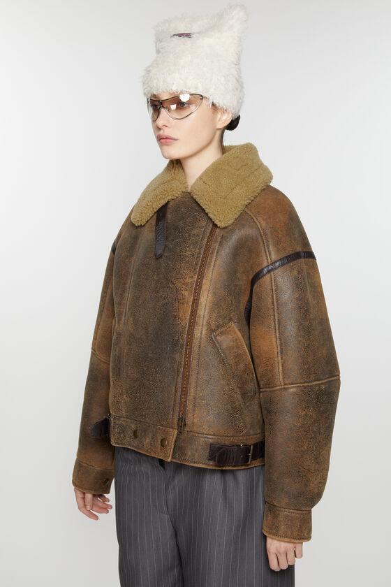 Leather shearling jacket Product Image