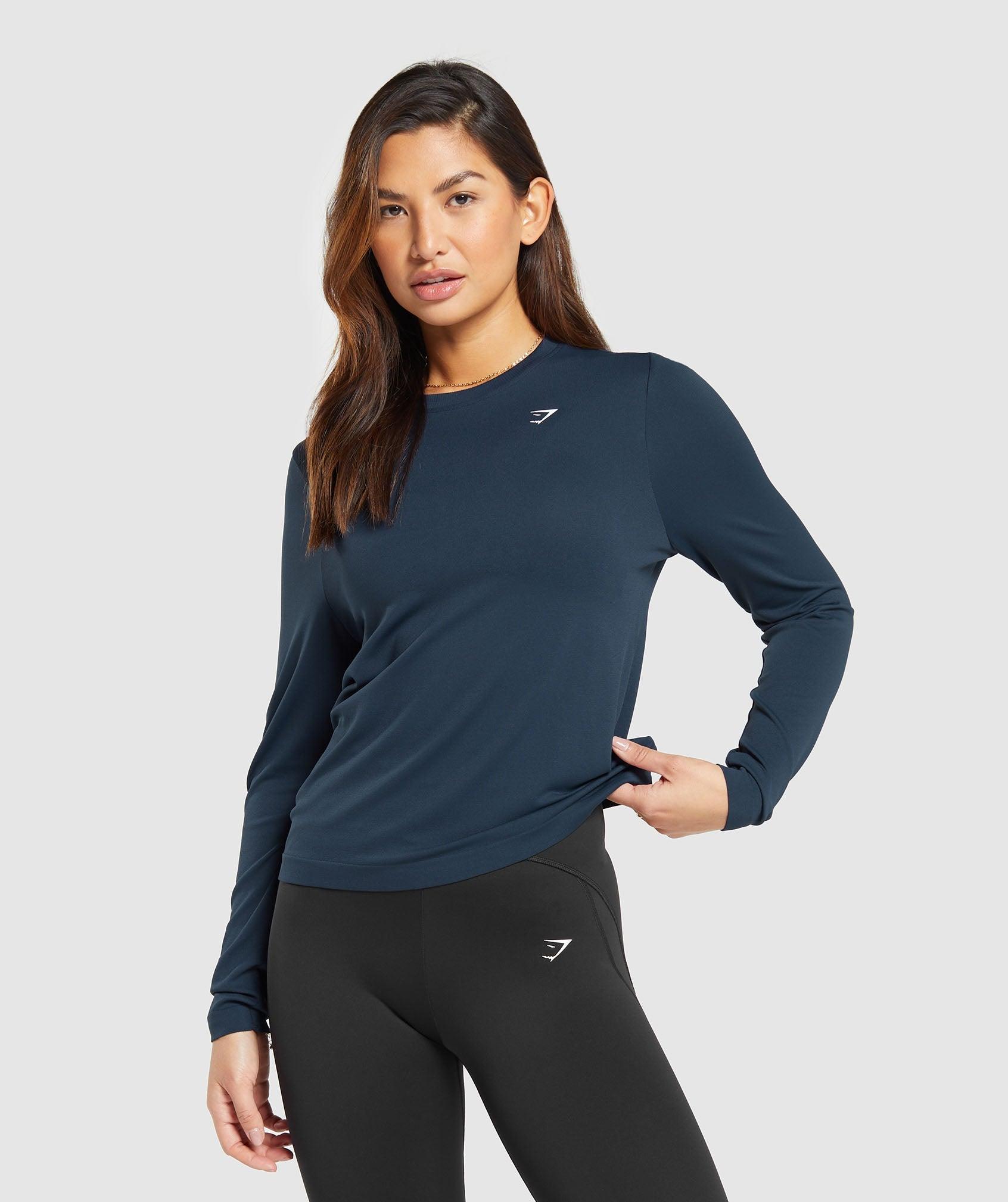 Gymshark Everyday Seamless Long Sleeve Top - Navy Female product image