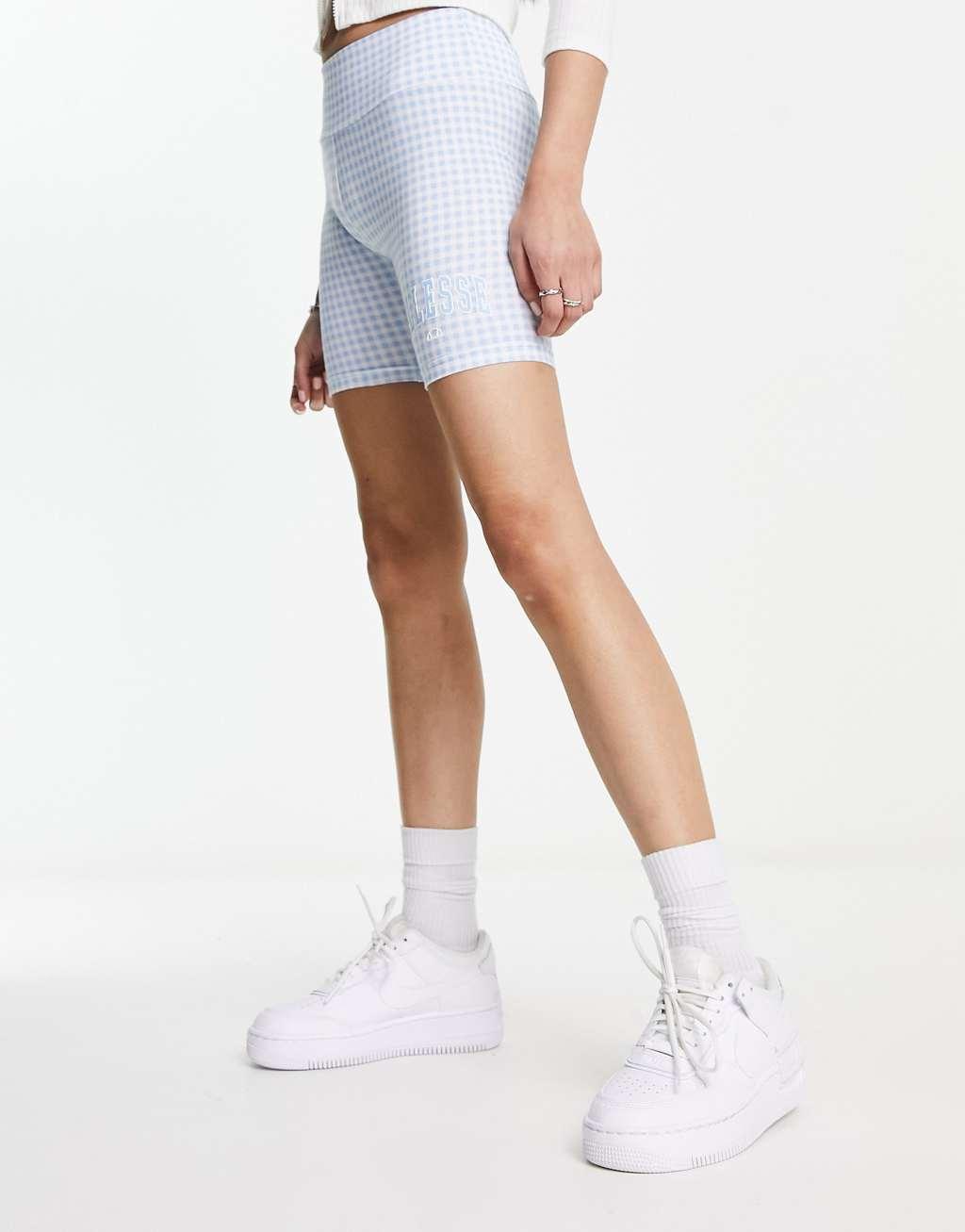 ellesse Azzolino shorts in blue gingham check Product Image