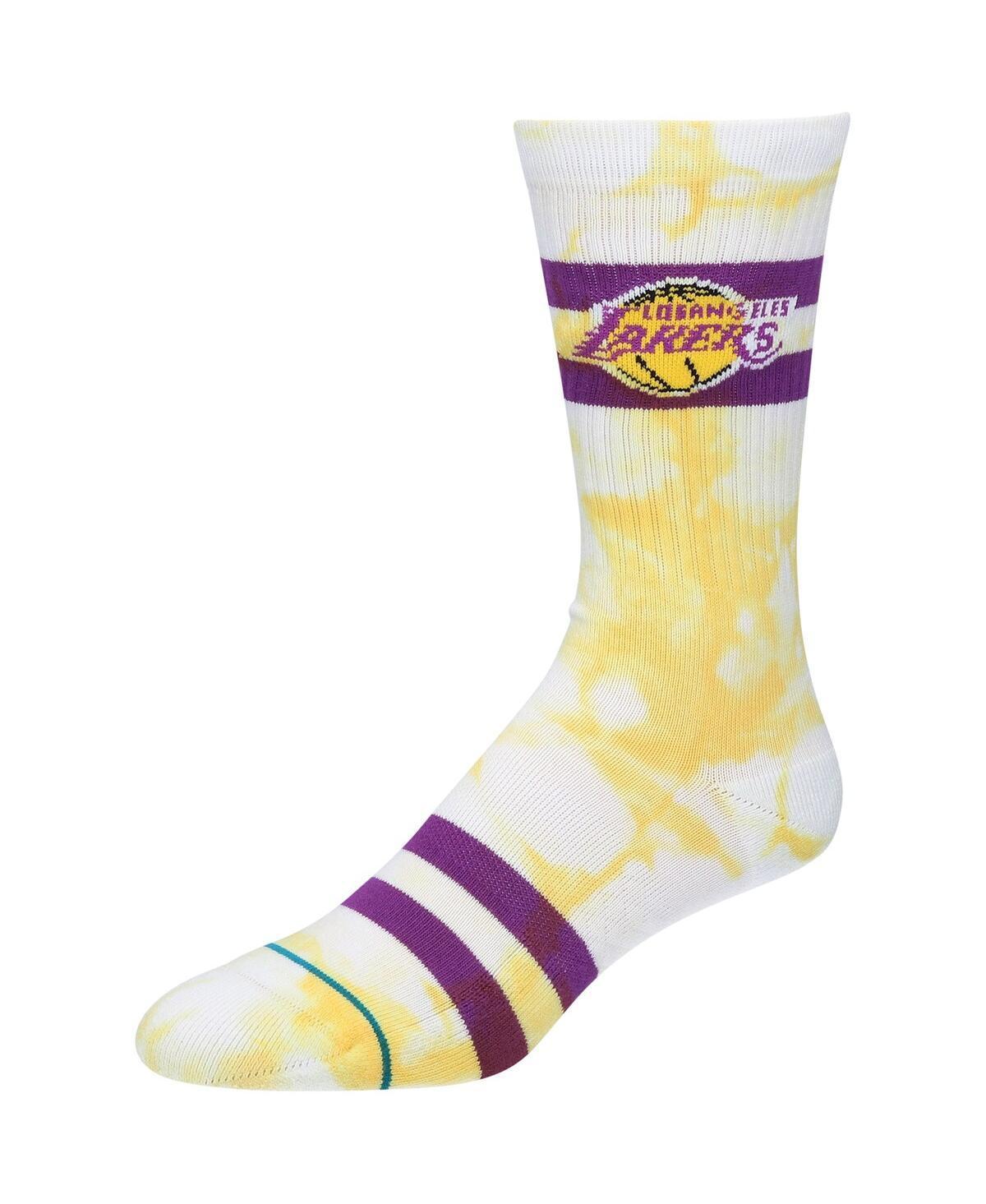 Mens Stance Los Angeles Lakers Tie-Dye Crew Socks Product Image