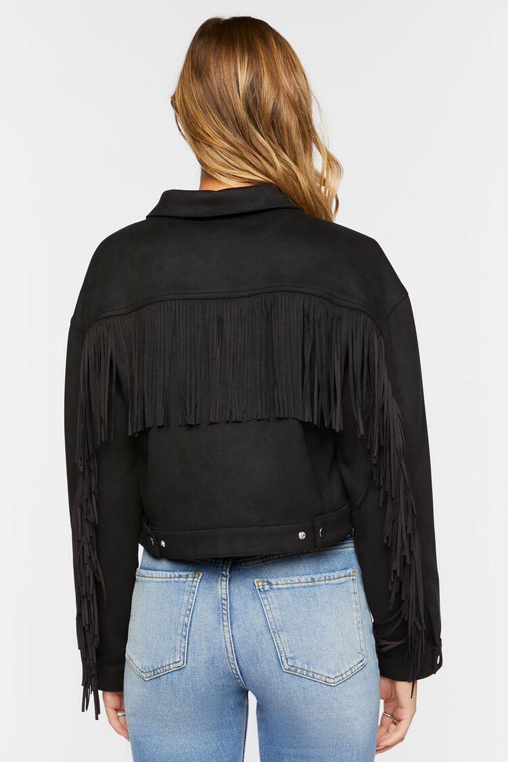 Faux Suede Fringe Jacket | Forever 21 Product Image