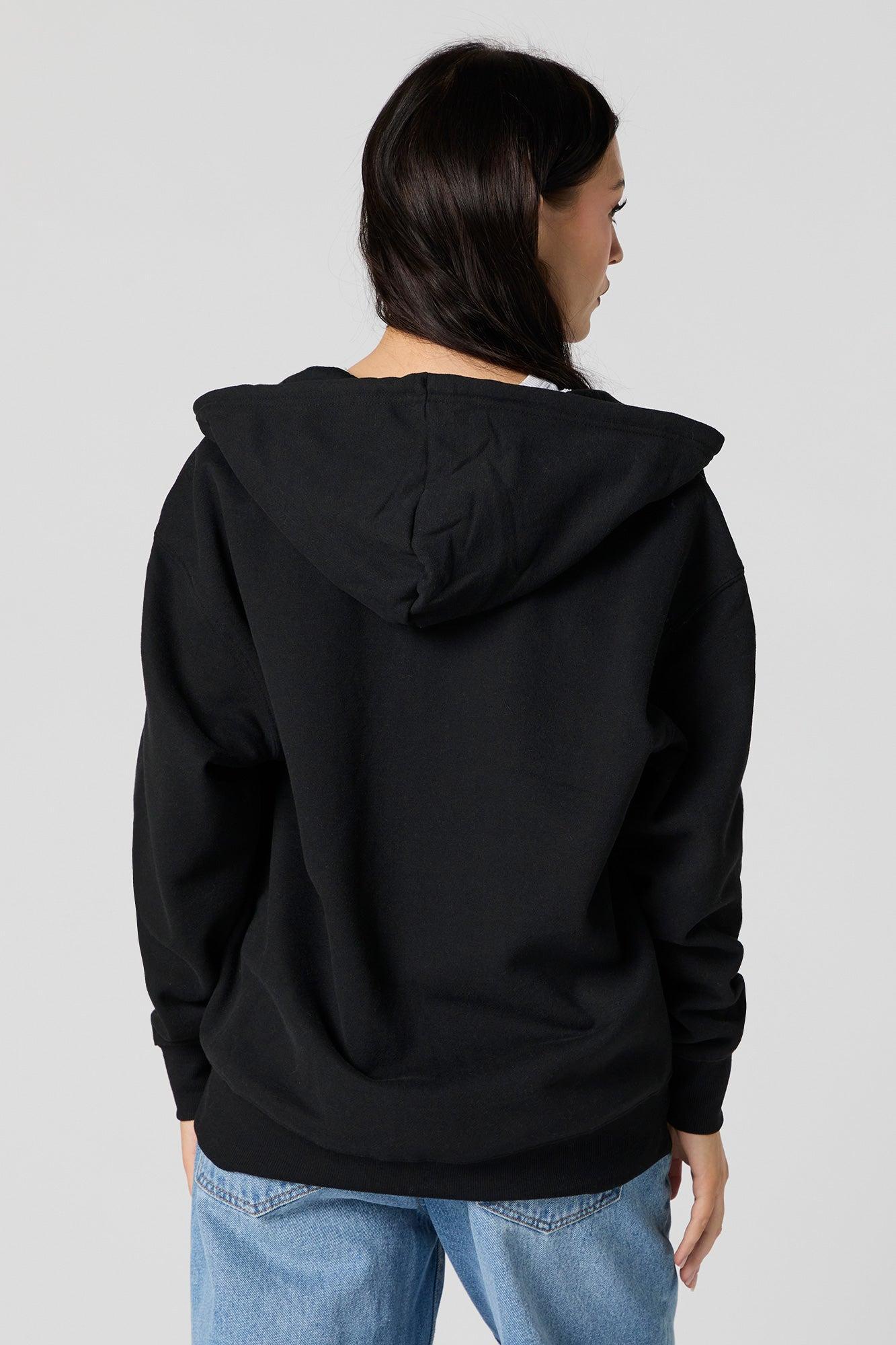 Fleece Oversized Zip-Up Hoodie Female Product Image