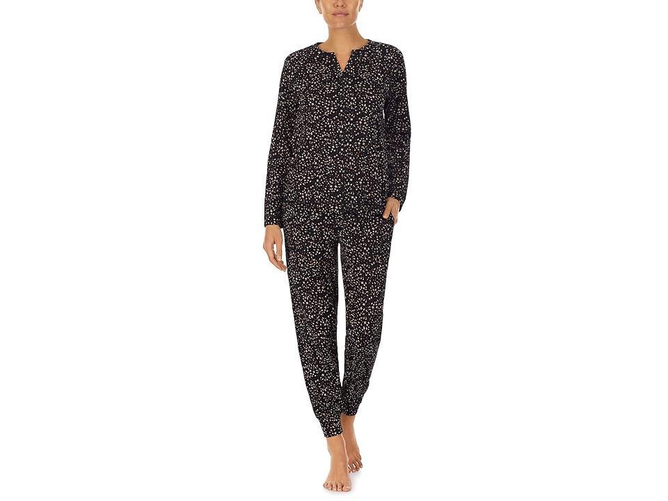 Sanctuary Long Sleeve Popover and Joggers Set Ditsy) Women's Pajama Sets Product Image