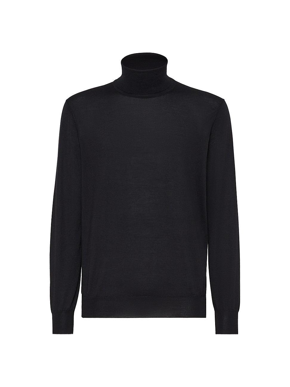 Mens Cashmere and Silk Lightweight Turtleneck Sweater Product Image