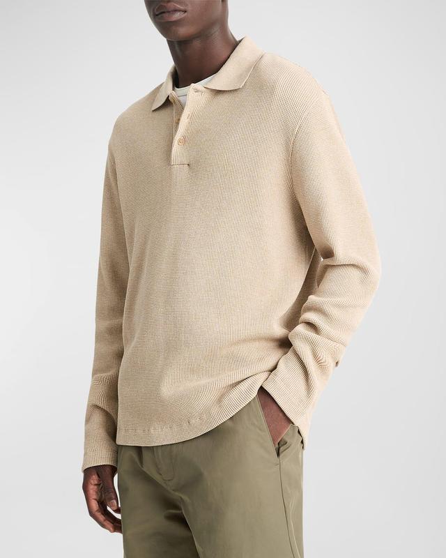 Men's Sunfaded Thermal Polo Shirt Product Image