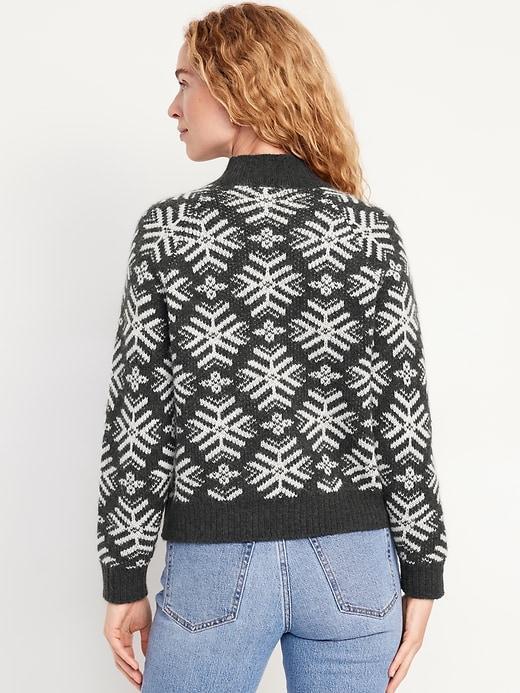 Holiday Print Mock-Neck Sweater Product Image