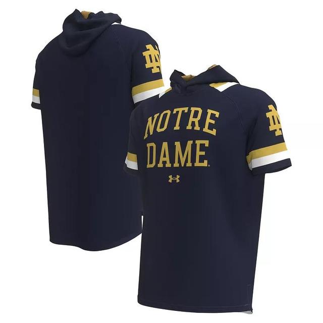 Mens Under Armour Notre Dame Fighting Irish Shooter Raglan Hoodie T-Shirt Blue Product Image