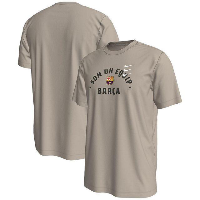 Mens Nike Tan Barcelona Verbiage T-shirt Product Image