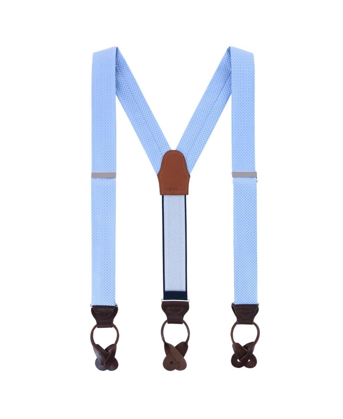 Trafalgar Mens Gamma Geometric Pattern Silk Button End Suspenders Product Image