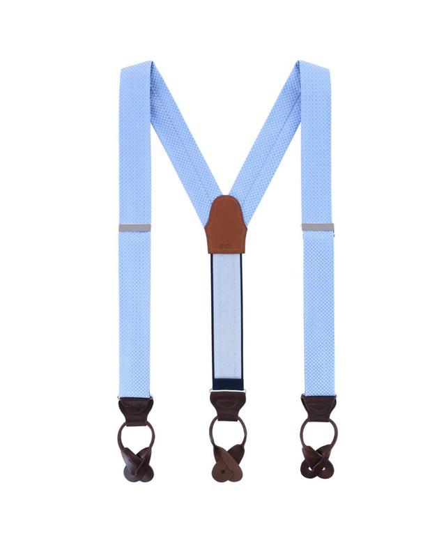 Trafalgar Mens Gamma Geometric Pattern Silk Button End Suspenders Product Image