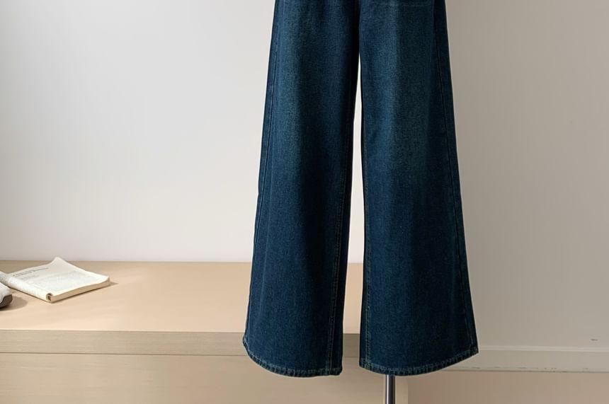 High Rise Washed Wide Leg Jeans Product Image