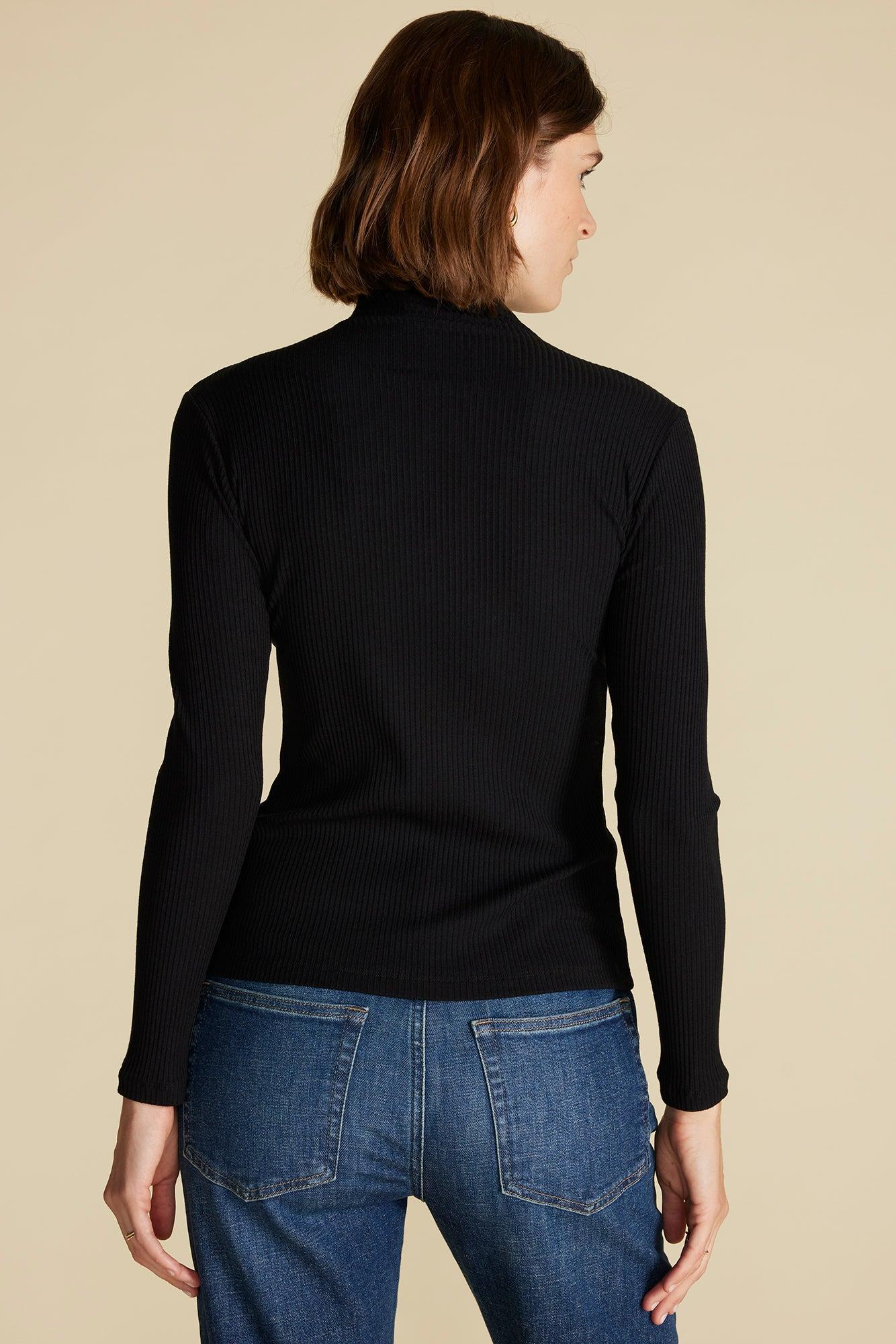 Lux Paris Rib Turtleneck - Black Product Image