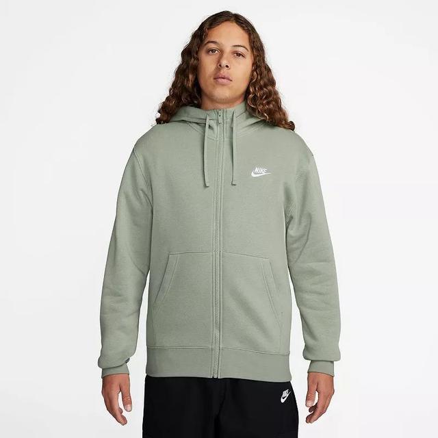 Mens Nike Sportswear Club Fleece Full-Zip Hoodie Green Horizon Product Image