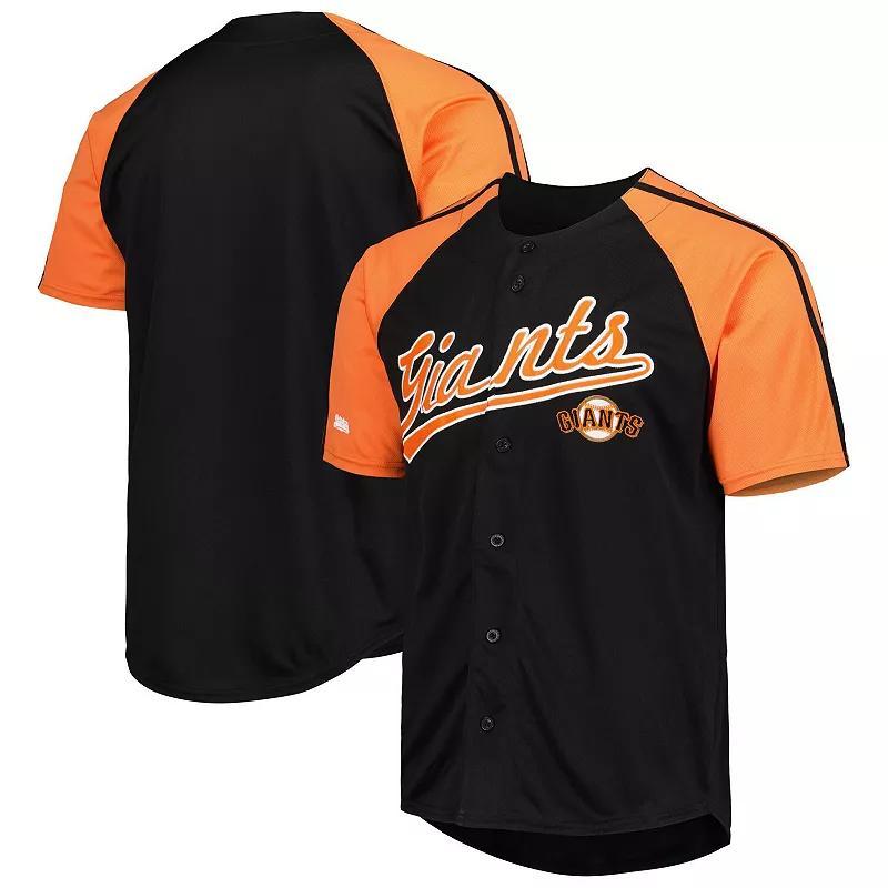 Mens Stitches San Francisco Giants Button-Down Raglan Fashion Jersey Product Image