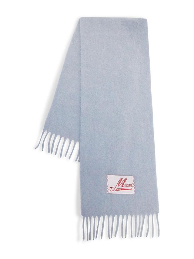 Mens Logo Patch Alpaca-Blend Scarf Product Image