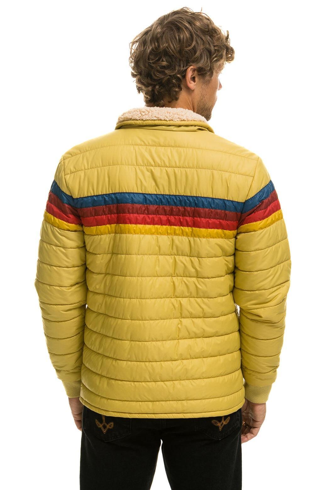 4 STRIPE RAINBOW SLEEVE JACKET  -  KHAKI Male Product Image