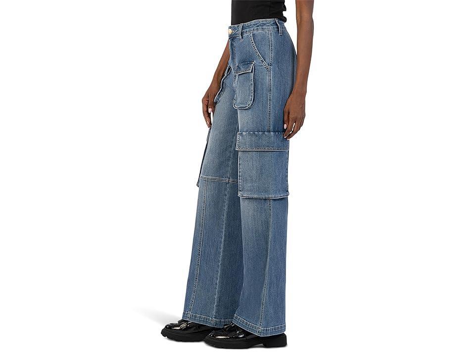 KUT from the Kloth Jean High-Rise Fab Ab Wide Leg -Patch Pockets W/ Flaps In Planned (Planned) Women's Jeans Product Image