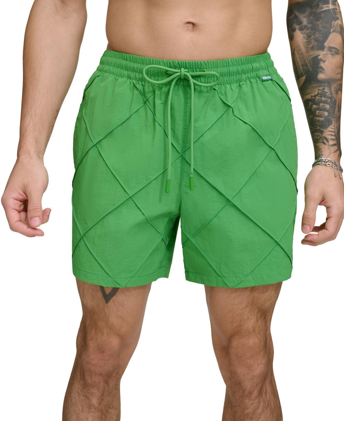 Dkny Mens Diamond Pintuck Performance 5 Volley Shorts Product Image