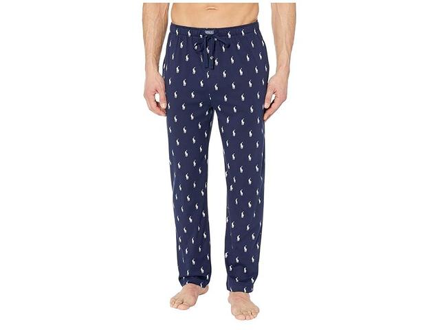 Polo Ralph Lauren Knit Jersey Covered Waistband PJ Pants (Cruise /Nevis All Over Pony Player) Men's Pajama Product Image