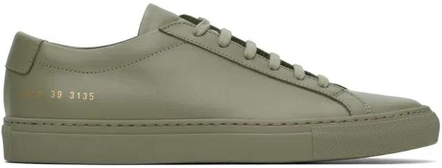 COMMON PROJECTS Khaki Original Achilles Low Sneakers In Green Product Image